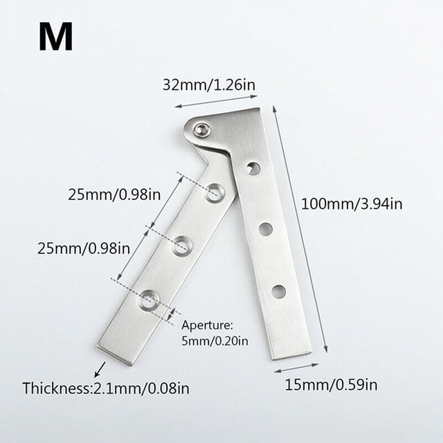1 x Hardware Stainless Steel Rotating Invisible Door Pivot Hinge Tone Rotary