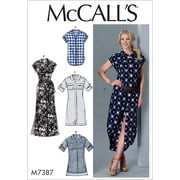 McCall's Patterns Misses' Button-Down Top, Tunic, Dresses and Belt Sewing Pattern, Y (XSM-SML-MED)