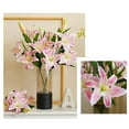 thumbnail image 5 of pdqouc 5 Head Silk Cloth Lily Flower 4 Flowers 1 Bud Living Room Decoration Flowers Birthday Wedding Gift for Woman Home Kitchen Table Decor, 5 of 7