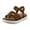 Tan Leather, variant on Solana Women's Sandals Gold Metallic Size 6 W