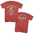 thumbnail image 3 of Muhammad Ali Boxing Legend '64 Heavyweight Champion Red Hthr F & B Adult T-Shirt, 3 of 3