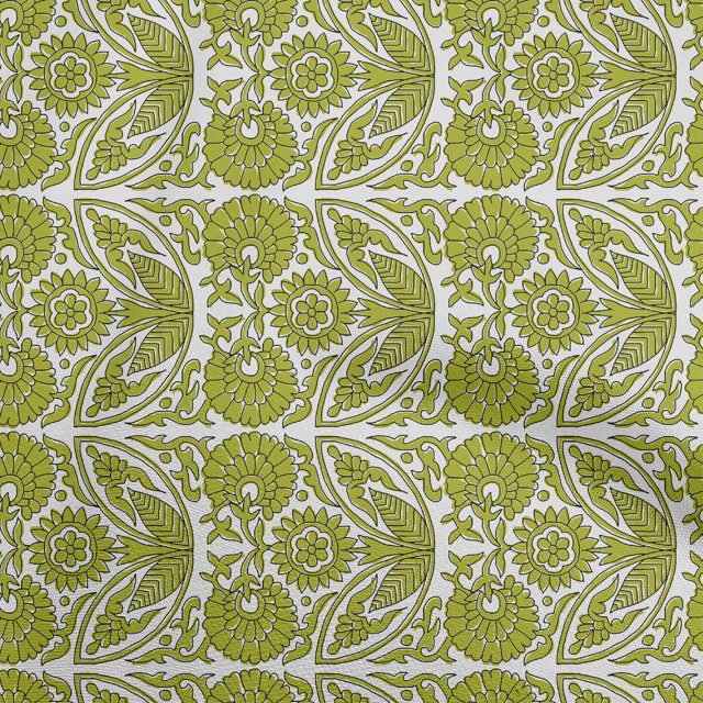 oneOone Polyester Spandex Light Green Fabric Block Sewing Craft Projects Fabric Prints By Yard 56 Inch Wide