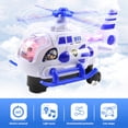 thumbnail image 4 of Helicóptero de policía para niños, juguete con luces y música, vehículo automático a batería que golpea y avanza, 4 of 8