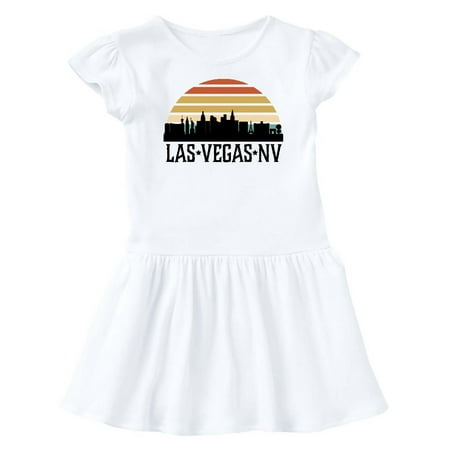 

Inktastic Las Vegas Nevada Skyline Retro Gift Baby Girl Dress
