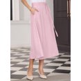 thumbnail image 4 of DARING DIVA Women's A Line Elastic High Waist Maxi Skirts XL Pink, 4 of 7