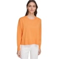 thumbnail image 1 of DKNY Womens Crewneck Pullover Sweater, brghtorang, S, 1 of 1