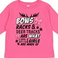thumbnail image 4 of Inktastic Hunting Season Bows Racks & Deer Tracks Girls Long Sleeve Toddler T-Shirt, 4 of 5