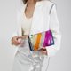 thumbnail image 4 of Bolso de hombro de PU con diseño de arcoíris y bloques de color de gran venta, bolso cruzado de moda para mujer 2024, nuevo bolso cruzado con cadena y cremallera de diamantes para mujer, 4 of 5