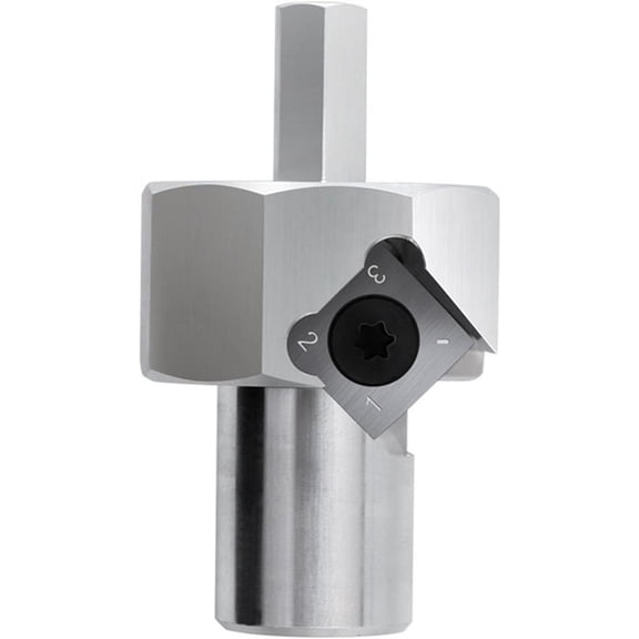 Bench Dog Hole Chamfer Reamer - Alloy Steel for Woodworking, Polished Finish, Hex Shank for Electric Drills