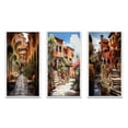thumbnail image 2 of Designart "Hacienda in Spain" Cityscapes Framed Wall Art Set Of 3 - Green Spain Frame Canvas Set For Living Room Decor, 2 of 7
