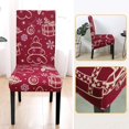 thumbnail image 2 of Dining Room Chair Covers Large, High Back Oversized Larger Washable Stretchable Chair Slipcovers (4 Per Set, Gift Burgundy Christmas-Red XCG), 2 of 8