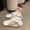 #263-White, variant on Women's Plush Bow Slippers with Soft Sole for Fall and Winter Non-Slip Indoor Comfortable House Shoes