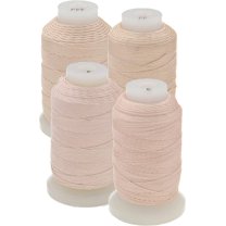 The Beadsmith Pure Silk Cord – Pink, 4 Assorted Sizes (E, F, FF & FFF),1/2 Oz Each