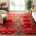 thumbnail image 3 of SAFAVIEH Tucson Jimmy Oriental Machine Washable Area Rug, Rust/Green, 8' x 10', 3 of 14