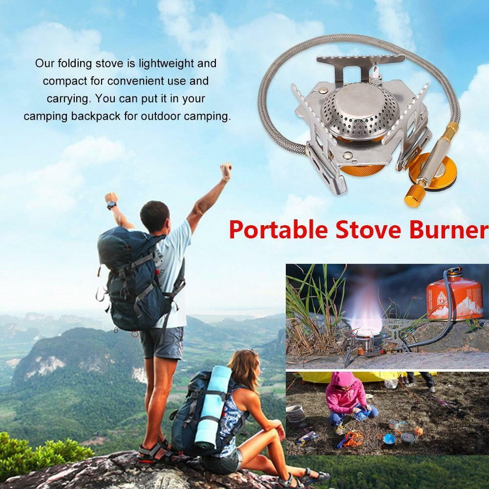 Mini Portable Camping Gas Stove with Wind shields & Heat shields
