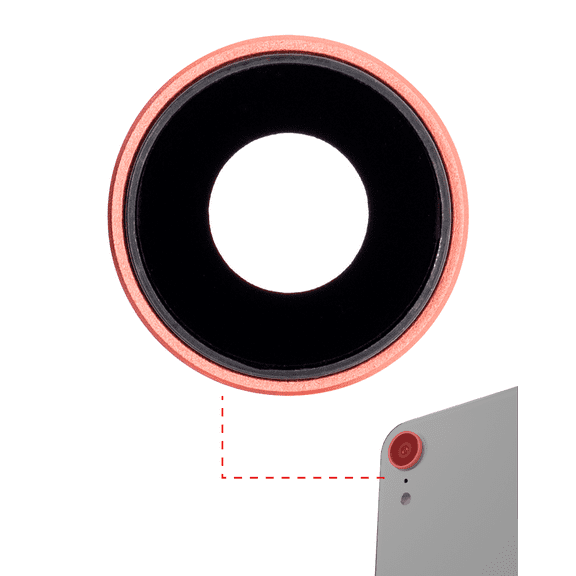 Replacement Back Camera Lens With Bracket & Bezel Compatible For iPhone XR (Coral) (10 Pack) (Real Sapphire l Premium)