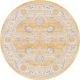 thumbnail image 1 of Unique Loom Whitney Vintage Border Rug 7' x 7' Round Tuscan Yellow/Ivory, 1 of 2