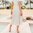 thumbnail image 5 of Falda plisada de lunares de cintura alta para mujer Falda midi maxi swing Xemadio YZY111-3, 5 of 5