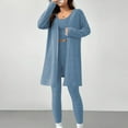 thumbnail image 4 of YanHoo Women's 3Pcs Pajamas Sets Warm Cami Top and Shorts with Long Sleeve Robe Sleepwear Pjs Lounge Set, 4 of 7