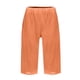 thumbnail image 4 of pantalones casuales de color sólido de cintura alta para mujer pantalones de entrenamiento 1/2 pantalones cortos azafrán/l, 4 of 5