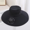 thumbnail image 2 of Black Unisex Solar Fan Hat With Neck Cover For Outdoor Activities And Sun Protection Adjustable Design One Size In Black, 2 of 2
