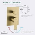 thumbnail image 6 of Boyel Living 3-Function Shower System with Waterfall Tub Spout and Handheld shower Brushed Gold 10 in Square Wall Mount Shower head with Pre-embedded Valve, 6 of 6