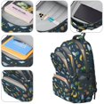 thumbnail image 4 of Alien Rocket Deep Blue Pattern Cute School Backpack Bag with Padded Back and Adjustable Shoulder Straps 16.9 X 12.6 X 5.9 Inches, 4 of 5