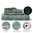 thumbnail image 4 of Sweet Jojo Designs Boho Floral Wildflower Blue and Orange Girl Queen Duvet Cover Bedding Set 3 Piece, 4 of 6