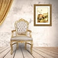 thumbnail image 3 of Piddix 19x24 Gold Ornate Wood Framed with Double Matting Museum Art Print Titled - Happy Chickens, 3 of 4