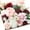 Blushing Burgundy, variant on Dusty Rose Cream Artificial Flowers Fake Roses Peonies and Greenery Combo Box Set for DIY Wedding Bouquets Bridal Shower Centerpieces Floral Arrangements Party Tables Home Decorations