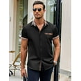 thumbnail image 4 of COOFANDY Mens Slim Fit Dress Shirts Casual Wrinkle Free Shirt Plaid Collar Summer Button Down Shirts, 4 of 6