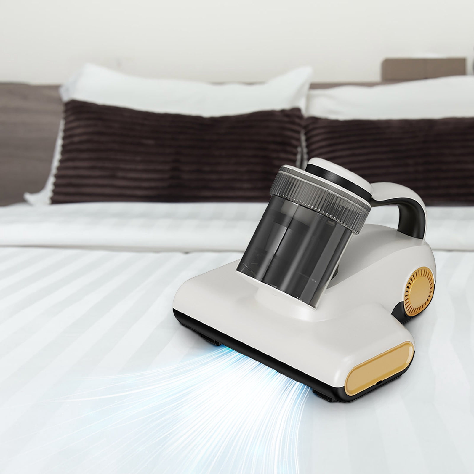 COM1950s Handheld Uv Sanitizer and Vacuum,Wireless Bed Bug Cleaner for Mattress Sofa Carpet,Portable Home Cleaning Tool with Powerful Suction and Stainless Steel Filter