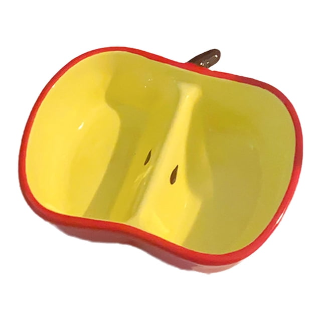 Hermoso plato de cerámica con forma de fruta, plato para condimentos, linda bandeja para salsas, de aperitivos de cerámica para salsas, festivales, Forma