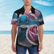 thumbnail image 2 of Fotbe Blue Lipped Pit Viper And Three Pink Roses Camisa Hawaiana para Hombre Unisex – Camisa Casual de Verano con Botones de Manga Corta de Algodón y Lino,3X-Large, 2 of 7
