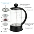 thumbnail image 3 of Easyworkz Eclipse Presse Française Cafetière/théière 12 oz avec Verre Borosilicaté, 3 of 8