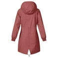 thumbnail image 4 of Rain Jackets for Women Waterproof Hooded Long Trench Coats Lined Windbreaker Travel Outdoor Jacket with Pockets, 4 of 7