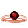 thumbnail image 1 of GemsNY July Birthstone - Traditional Round Ruby Solitaire Ring (Grade - AAA | 0.65cts.), 1 of 4