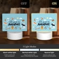 thumbnail image 3 of Cauagu Let's Go on an Adventure for Rectangle Acrylic Night Light - Acrylic Modern Bedside Light with LED Light Lamp Base - Decorative Night Lamp for Restaurant Bar Cafe Shop, 3 of 9