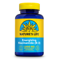 Nature's Life Niacinamide, 1000 mg | Non Flushing Vitamin B3 Niacin Supplement | 100 Vegetarian Tablets