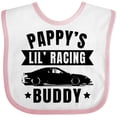 thumbnail image 3 of Inktastic Pappy's Lil' Racing Buddy with Car Silhouette Boys or Girls Baby Bib, 3 of 4