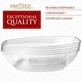 Prestee 12 Clear Plastic Serving Bowls for Parties 64 Oz. Oval