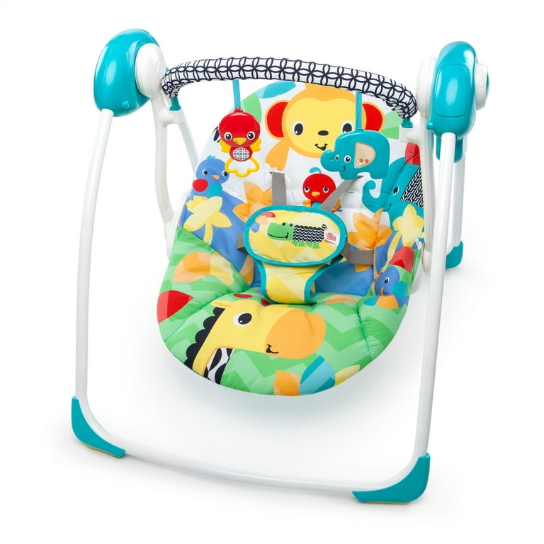 Bright Starts Safari Smiles Portable Swing with Baby Einstein