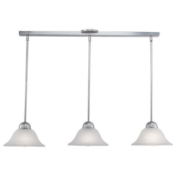 Da Vinci 3L Brushed Nickel Linear Chandelier Island Pendant Light Fixture