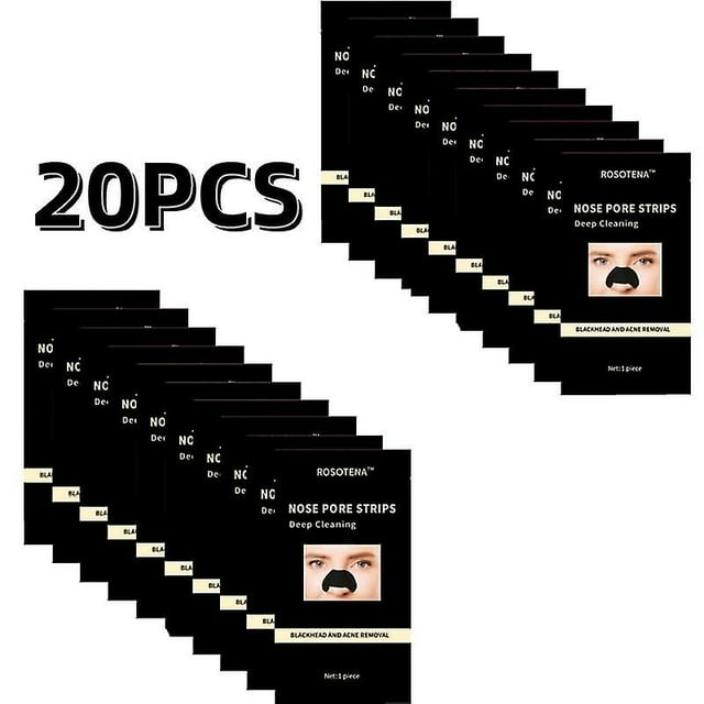 20pcs Nose Strips Blackhead Removal Unclog Pores Smooth Peel Off Deep Cleaning Sachets