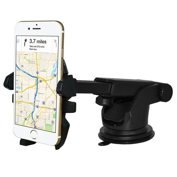 Premium Dashboard Cell Phone Mount, Windshield Car Mount, Phone Holder for iPhone 7/7 plus/6/6s/6 Plus/6s Plus, Samsung S6/edge/S7/S7 edge/S8/S8 Plus, Note 5, LG G5, Nexus 5X/6/6P, HTC
