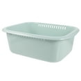 thumbnail image 3 of Monyance dish basin Rectangular Plastic Dish Tub with Strainer - Portable Washbasin(13.98X11.42X4.92Inches), 3 of 10