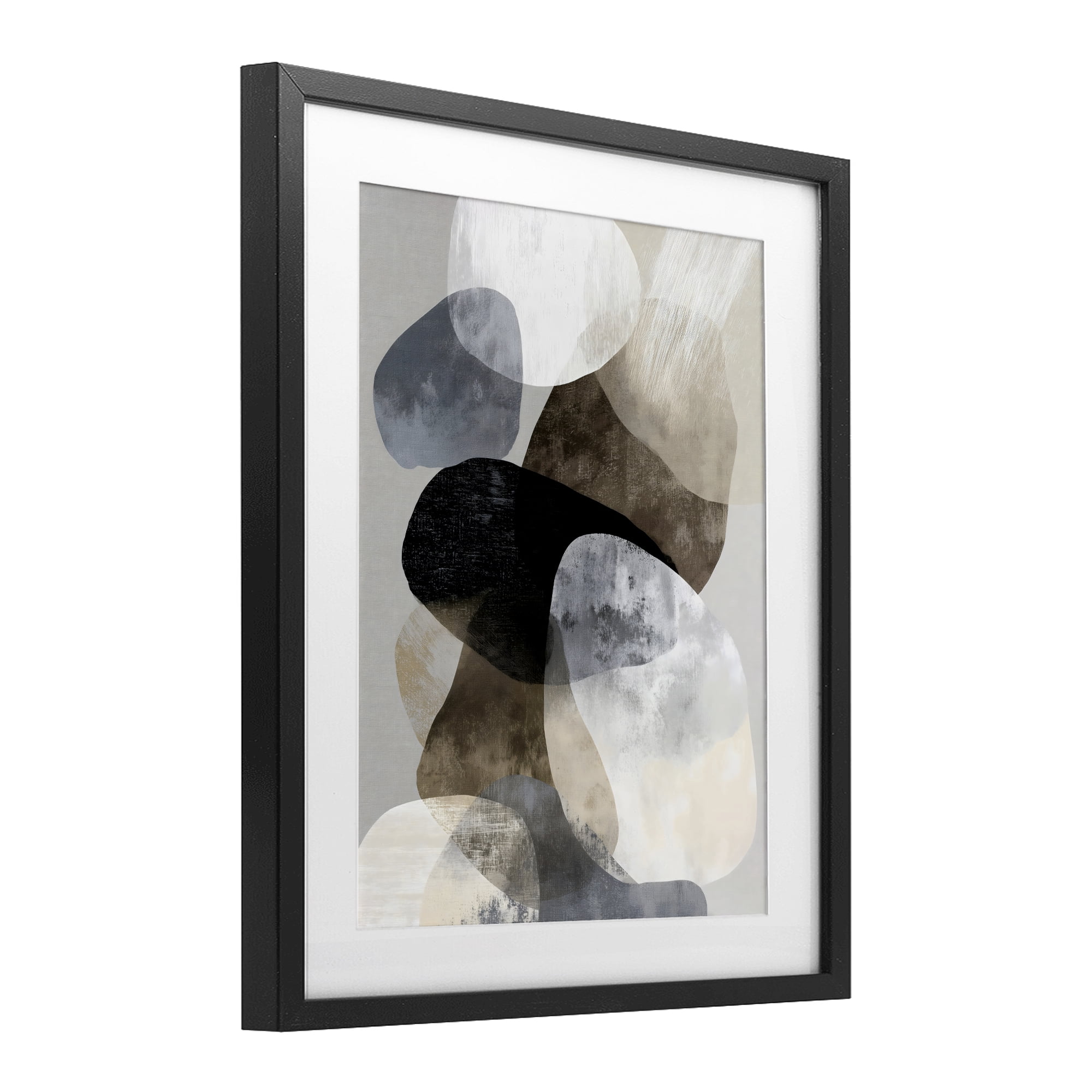 Stupell Industries Thoughts In Muted Layers Black Framed Print Under Glass, design by Ink Drop Loft