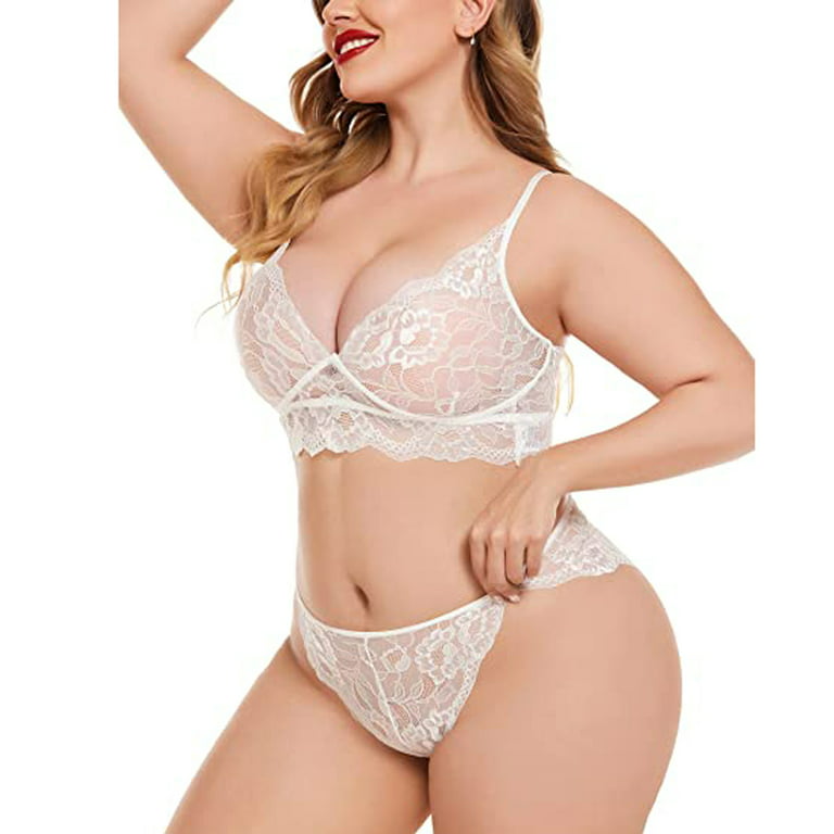 Oplxuo Women Sexy Mesh Lingerie Set Chain Strappy