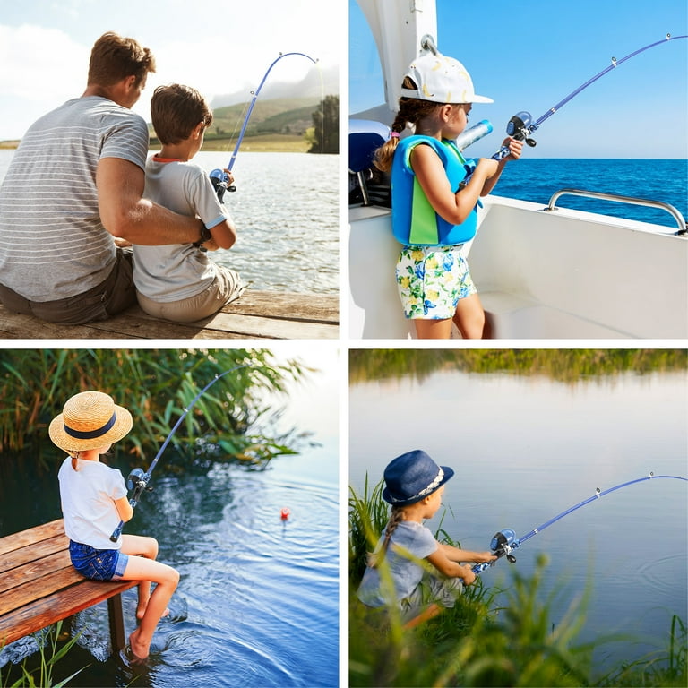 LEO FISHING FISHING Kids Fishing Pole, Telescopic Fishing Rod and Reel Full Kits, Youth Fishing Pole Fishing Gear for Kid LEO FISHING FISHING Kids Fishing Pole, Telescopic Fishing Rod and Reel Full Kits, Youth Fishing Pole Fishing Gear for Kid