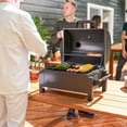 thumbnail image 2 of Outsunny Tabletop Charcoal Smoker with Lid, Small Barbecue, Black, 2 of 10